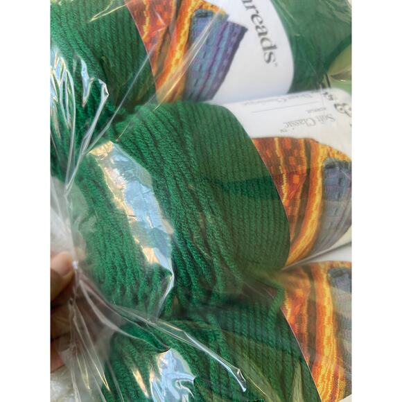 Loops & Threads Green Yarn 3 Pack Medium #4 Soft Classic 100% Acrylic 354 Yards - Picture 6 of 9